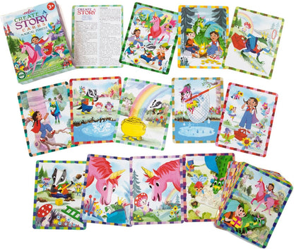 eeBoo: Mystery in The Forest Create a Story Pre-Literacy Cards, 36 Cards with Colorful Characters, Encourages Imagination, for Ages 3 and up