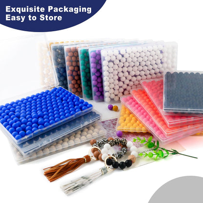65Pcs 19mm Silicone Beads for Keychain Making Bracelet Necklace, Bulk Round Silicone Beads for Pens（Christmas Green） - Colors A