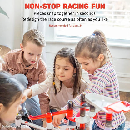 Marble Genius Marble Run Racing Set: 125-Piece Marble Run Racing Set Toys for Kids, Marbles Maze Tower Building Blocks, Marbles Race Track Rolling Game, Educational Learning STEM Toy Gift