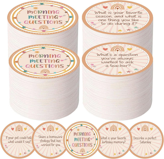 150 Morning Meeting Chips for Kids Classroom Question Cards Student Response Card Conversation Starter for PreK Teacher Student Icebreaker Activity Communication Listening Vocabulary Skill Improve