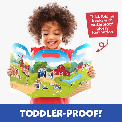 Sticker Book for Toddlers 1-3 - Reusable Sticker Book for Toddlers 2-4 Years, Stickers for Kids, Toddler Travel Toys, Airplane Toys for Toddler 1-3 - Birthday Gifts for 3 Year Old Boys, Girls 2-4