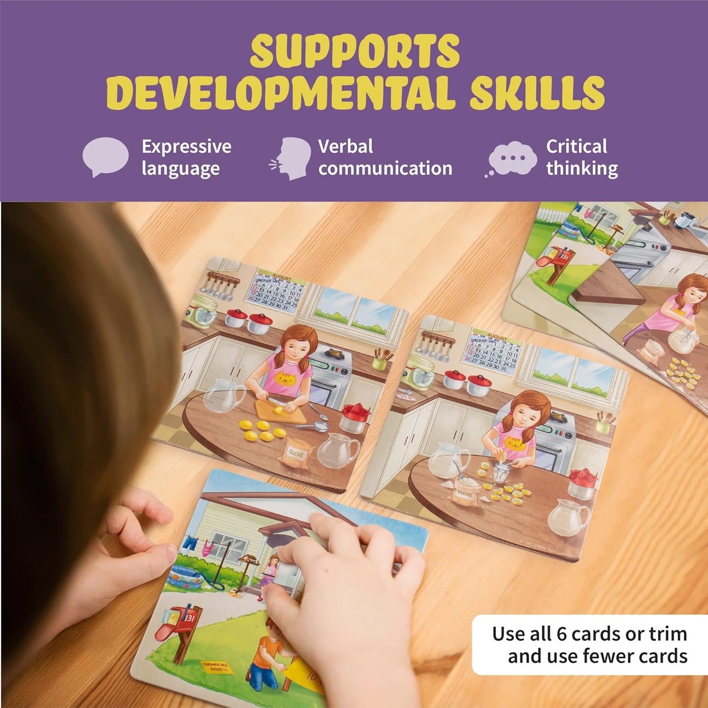 Sequencing Cards for Storytelling and Picture Interpretation Speech Therapy Games, Special Education Materials, Sentence Building, Spark Cards 1 and 2 Bundle