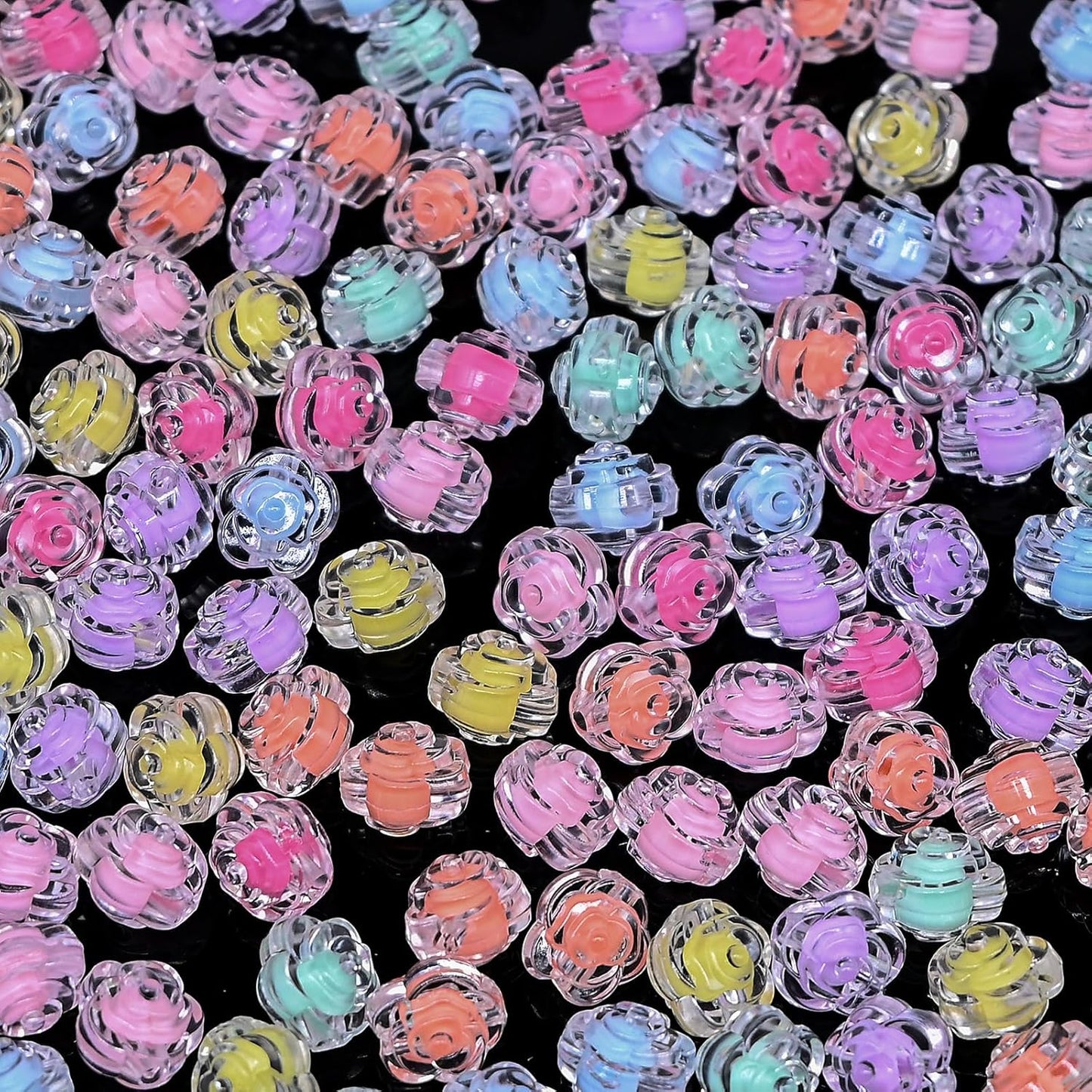 200g+ Candy Bulk Assorted Cute Kandi Beads for Jewelry Making, Bracelet Making Kit, Craft Supplies Charm Beads(Mixed II)