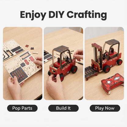 STEM Robotic Arm Kit for Kids 8+, RC Robot Building Kit, Mechanical Grabber Toy with 360° Rotation, Wooden Engineering Set
