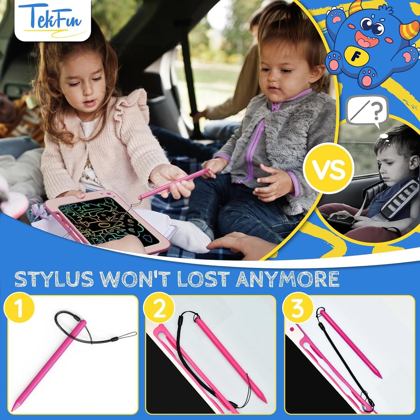 Birthday Gifts for Kids, 10inch LCD Writing Tablet Doodle Board, Mess Free Coloring Drawing Pad,Toddler Travel Toys, 3 4 5 6 7 8 Year Old Girl Birthday Gift, Christmas Easter Toys