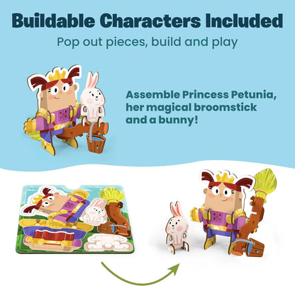 Story Starters for Kid Beginners: Visual Create a Story Card Activity Pre-Literacy Illustrated Story Prompts (No Reading Required) Part of The Curious Kingdom by Playper