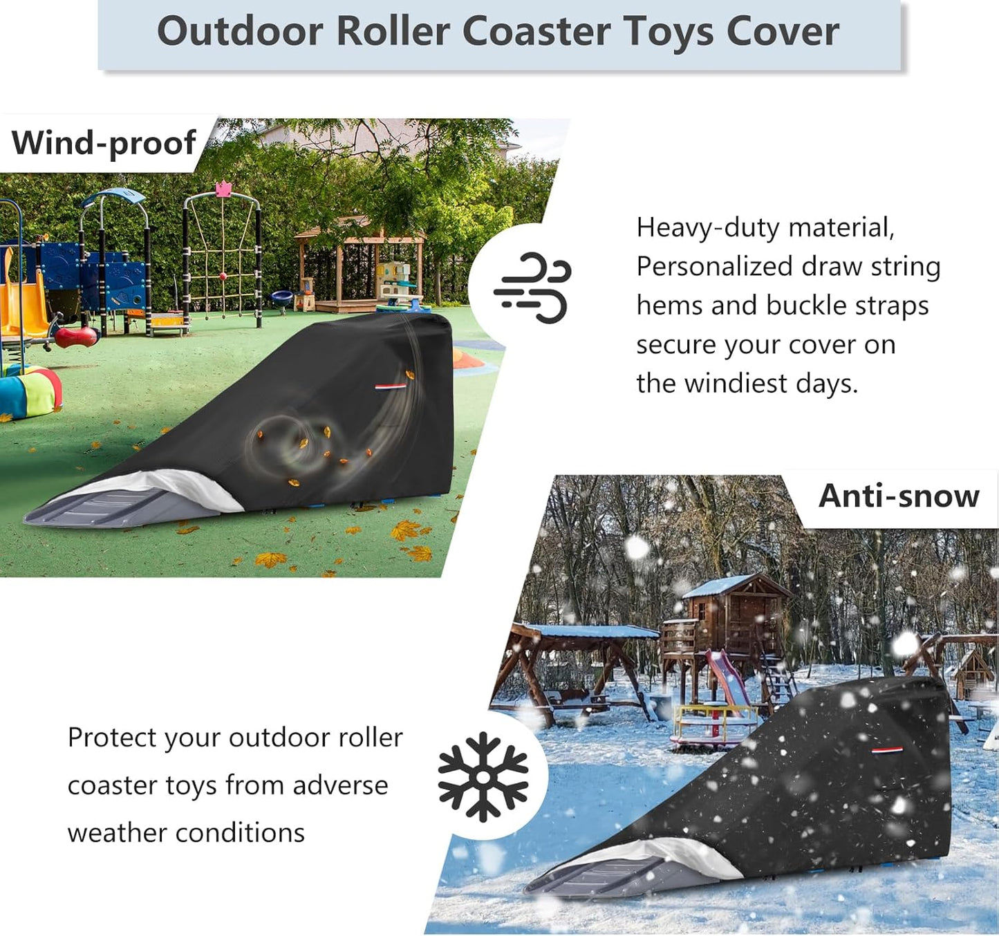 Toddler Roller Coaster Cover for Kids Up & Down Roller Coaster ,Waterproof Dust Proof Anti-UV Outdoor Roller Coaster Toys Cover,Cover only