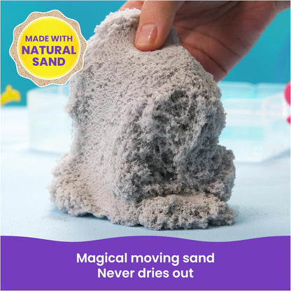 Kinetic Sand, Splash Starter Case with 6oz Color-Change Play Sand, 3 Tools & Molds, Reusable Storage, Sensory Toys, Holiday Gifts & Stocking Stuffers for Kids Ages 3 and up