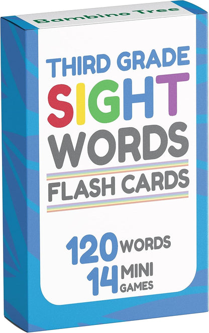 Sight Words Flash Cards 1st Grade - 120 High Frequency Words from Dolch's and Fry's Lists for 6-7 Years
