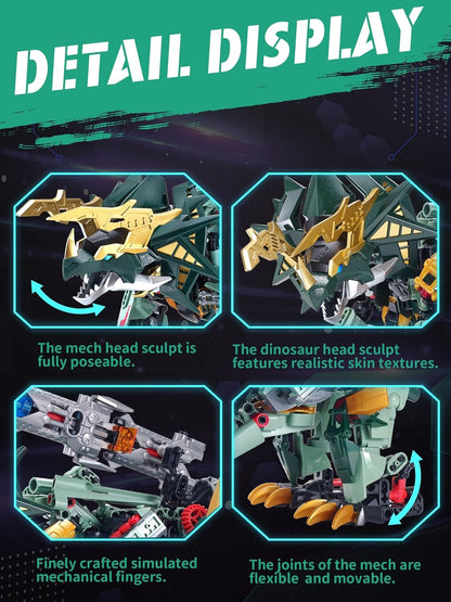 TIALLOW Pterodactyl Robot 2 in 1 Building Toy Sets, Dinosaurs Mech Transforming Building Block Model, Mecha Action Figures Pterosaur Building Kits, for Boys, Adult Age 8-12 (Pterodactyl)