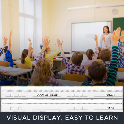 SCRIBBLEDO 0-100 Dry Erase Number Line Board for Students Double Sided 4 Feet with a Red & Black Dry Erase Marker Featuring 0-100 Number Line on One Side and Blank Line on The Reverse