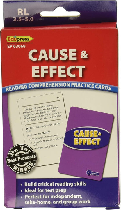 Edupress Reading Comprehension Practice Cards, Informational Text, Red Level (EP63437) Medium