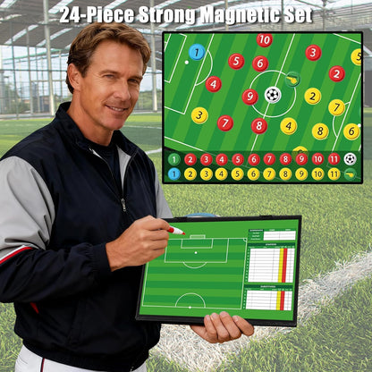Magnetic Baseball Lineup Board for Dugout, 60 Magnets Coaching Clipboard with Dry Erase & Waterproof Bag – Dugout Organizer for Youth Baseball & Softball Coaches