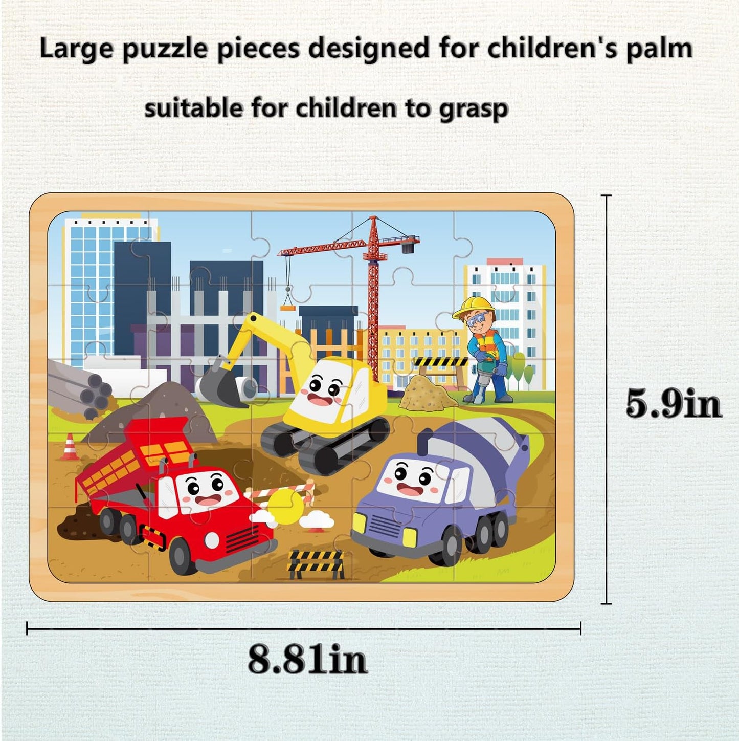Puzzles for Kids Ages 4-6, Set of 4 Packs with 24-Piece,Preschool Educational Brain Teaser Toys for Boys and Girls 3-8 Years Old