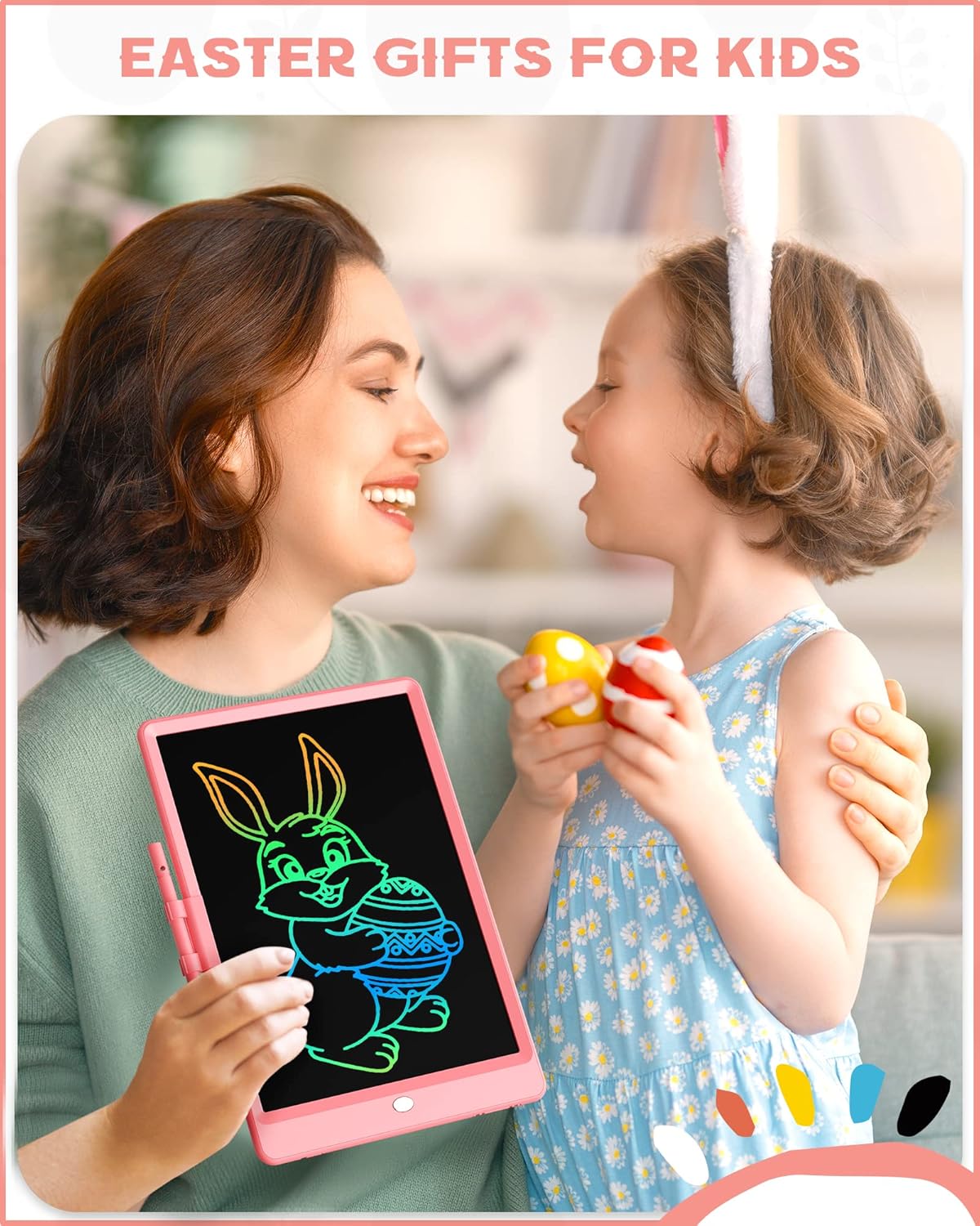 Bravokids Toys for 3-6 Years Old Girls Boys, LCD Writing Tablet 10 Inch Doodle Board, Electronic Drawing Pads, Educational Birthday Gift for 3 4 5 6 7 8 Years Old Kids Toddler (Blue)