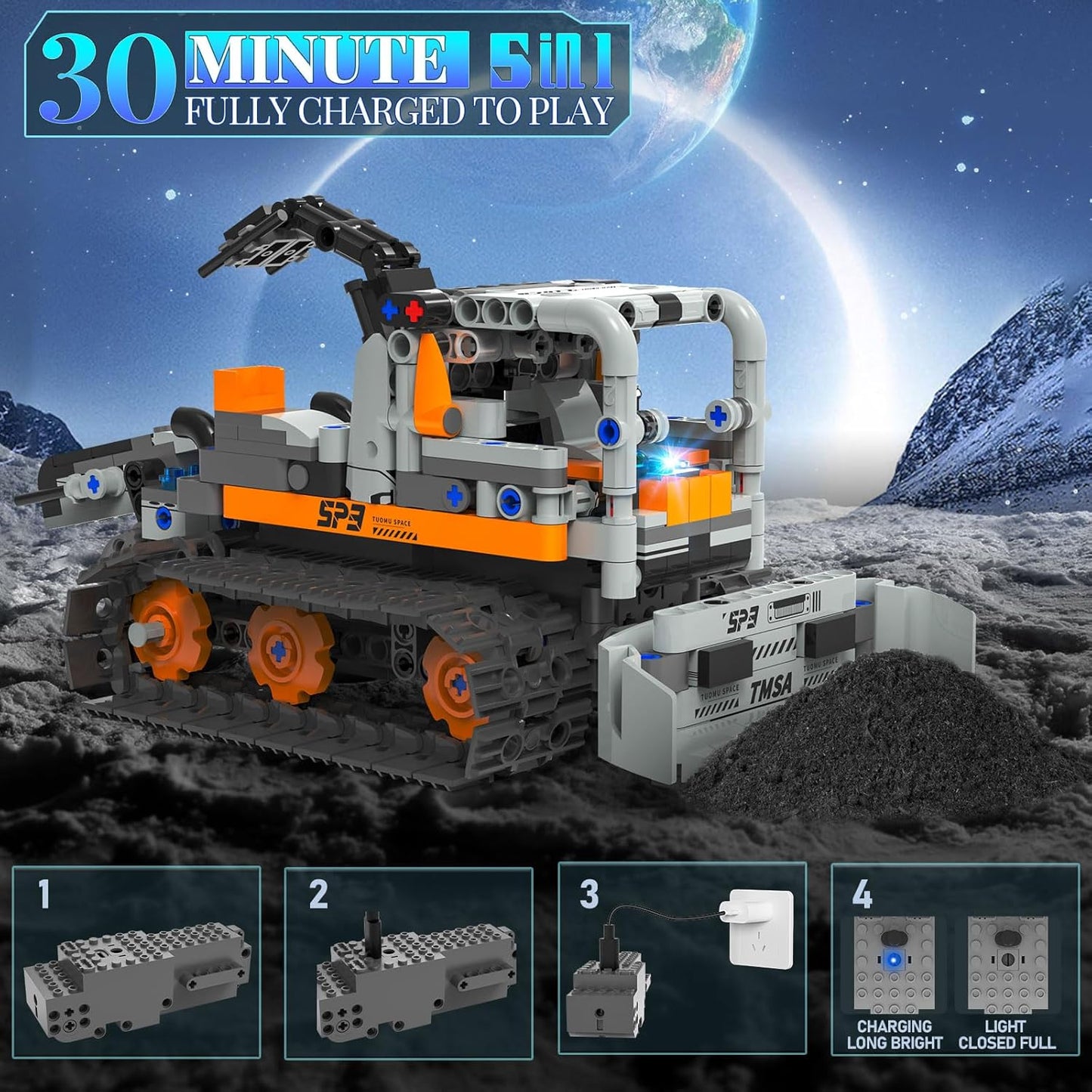 5in1 STEM Building Toys for Kids 6-14, Remote & APP Controlled Mech Robots/Heavy Tanks/Tracked Racer STEM Building Kit for Kid Science Learning, 552 Pcs DIY Erector Sets Gifts for Boys & Girls