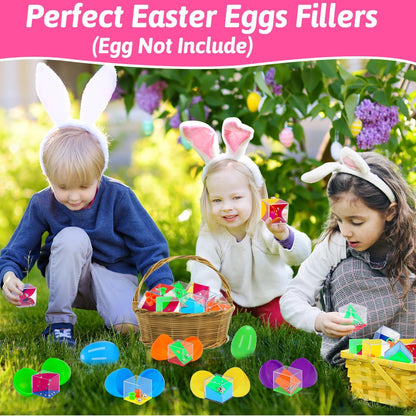 24PCS Mini Brain Teaser Puzzles Cubes Party Favors Bulk for Kids 4-8 8-12 Goodie Treat Bag Easter Basket Stuffers Classroom Treasure Chest Carnival Prizes Box Toys Pinata Filler Birthday Return Gifts
