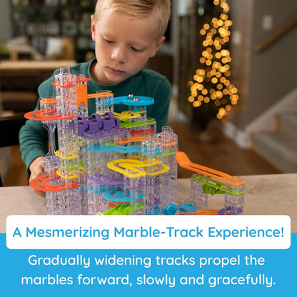 Fat Brain Toys Trestle Tracks Pro Marble Run Set, 274-Piece Modular Marble Track, STEM Toys for Kids, Fun Science Kits for Girl and Boy Ages 8-13+