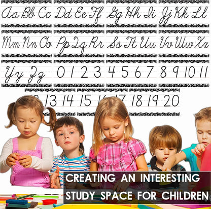 Alphabet for Classroom Wall - 15 PCS Crayon ABC Manuscript Alphabet Line for Classroom Wall Alphabet Bulletin Board Set for Pre School Elementary Classroom Homeschool, Playroom Bedroom Decorations