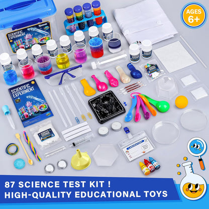Science Kit for Kids,80 Science Lab Experiments,Scientist Costume Role Play STEM Educational Learning Scientific Tools,Birthday Gifts and Toys for 6 7 8 9 Years Old Boys Girls Kids
