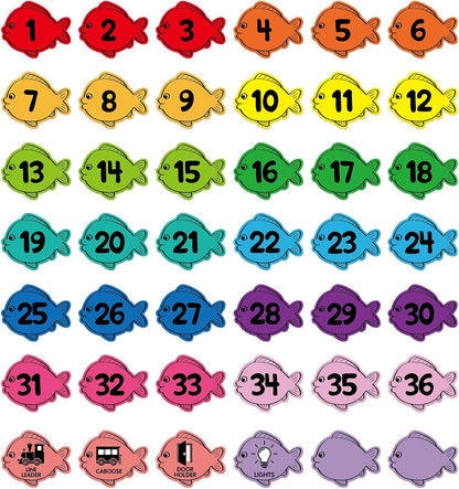 SICOHOME Line up Spots for Classroom Floor - 54Pcs Floor Numbers for Classroom Lining up Number Stickers for Back to School Kindergarten Preschool Elementary Supplies
