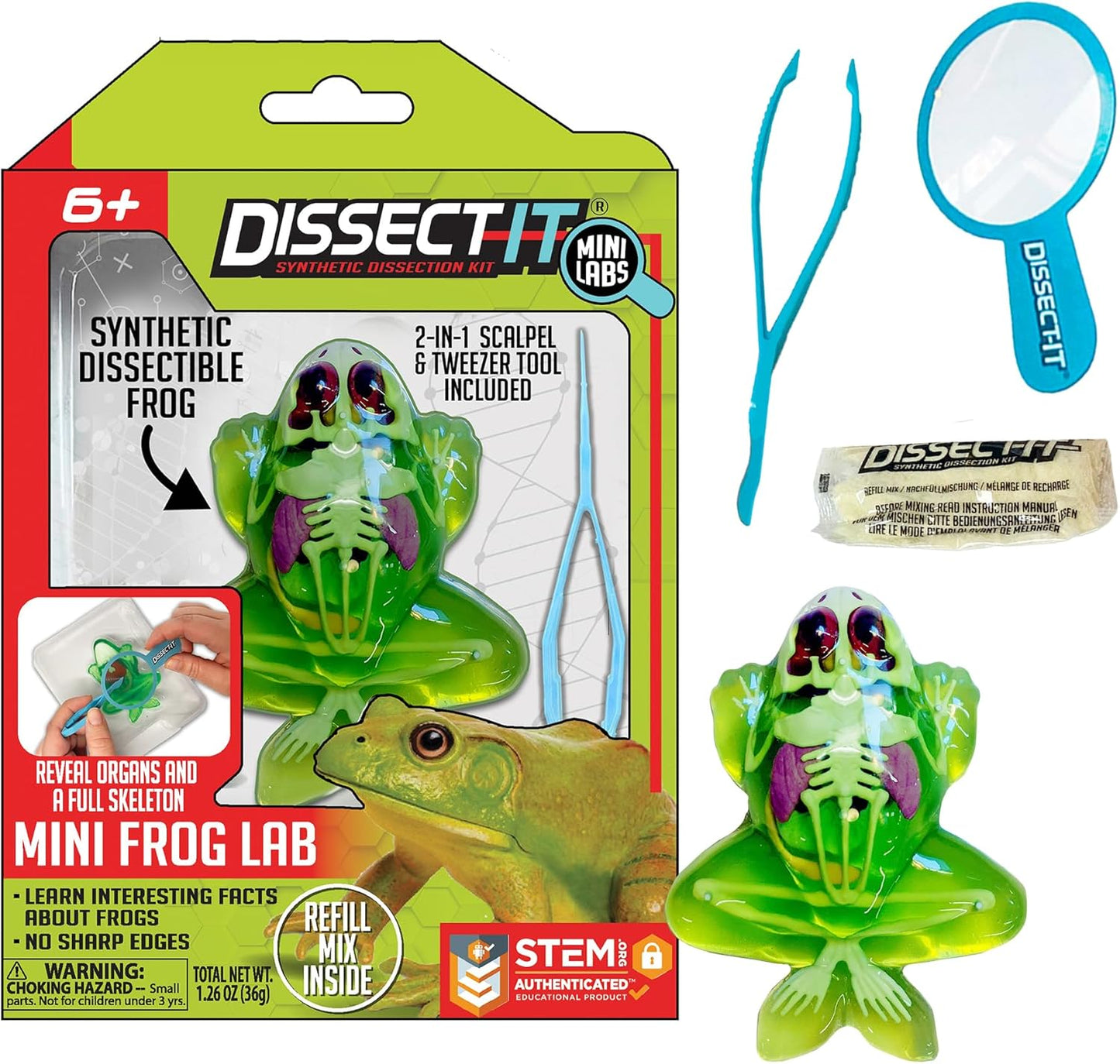 Dissect-It Discover-It Dinosaur Dig Kit, Dissecting Gel Kids Science Kit Project to Learn Anatomy, STEM Toys for Ages 6 and Above