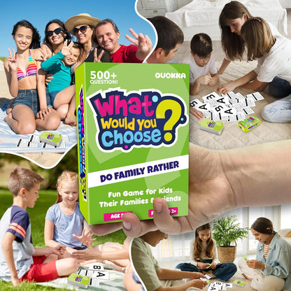 QUOKKA Board Games for Kids 8-12 – Family Games for Kids and Adults – What Would You Choose – 500+ Questions – Original Edition – Fun Card Game for Family Night