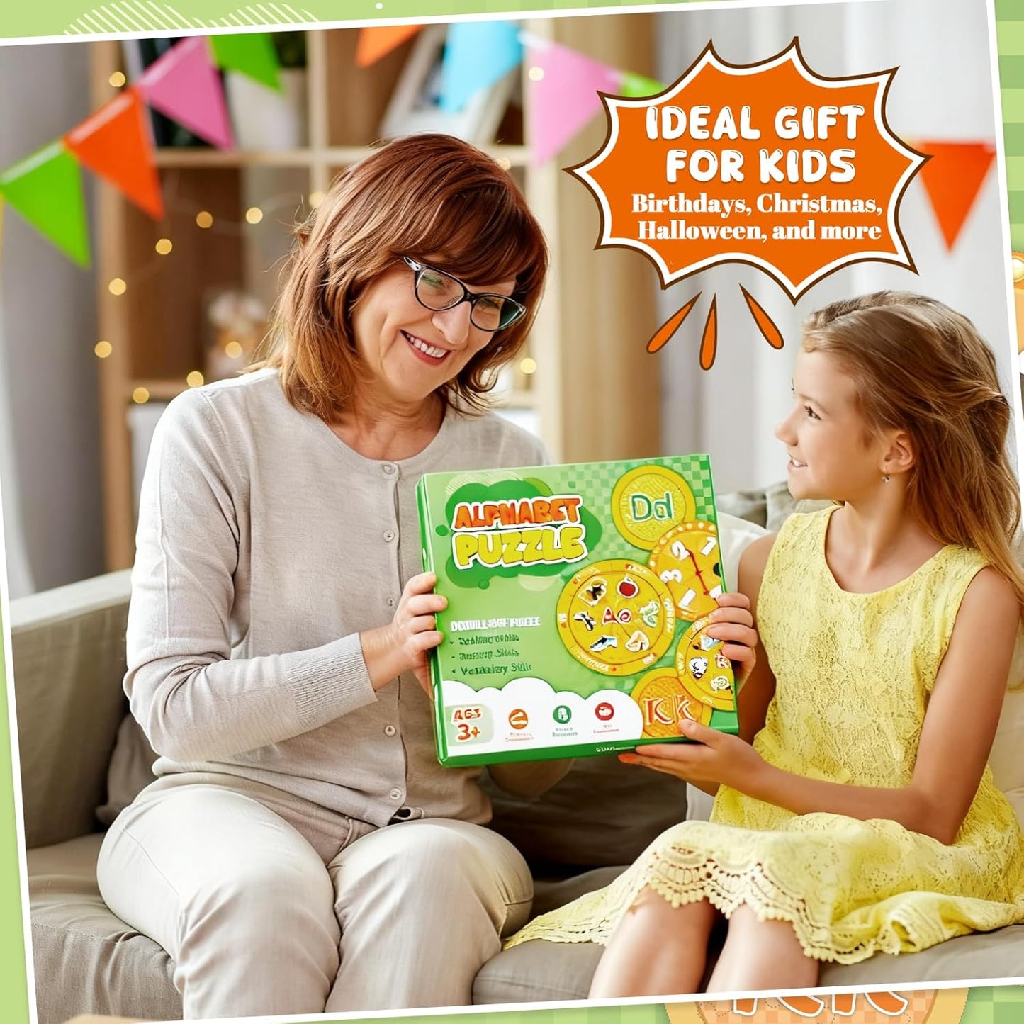 Alphabet Pizza Puzzles, 156 Common Sight Words 1 Number Puzzle, Learning Phonics Games, ABC Learning Puzzles for Kids Aged 3-5 Kindergarten Preschool Education Boys Girls Gifts