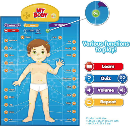 BEST LEARNING i-Poster My World – Interactive Talking World Map for Kids Ages 5-12 to Learn Countries, Flags, and Fun Facts About Our Planet