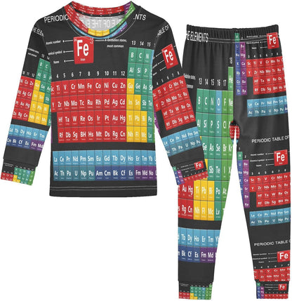 ALAZA Shark Starfish Palm Tree 2 Piece Pajama Set Long Sleeve Top and Pants Sleepwear Unisex - Colors B