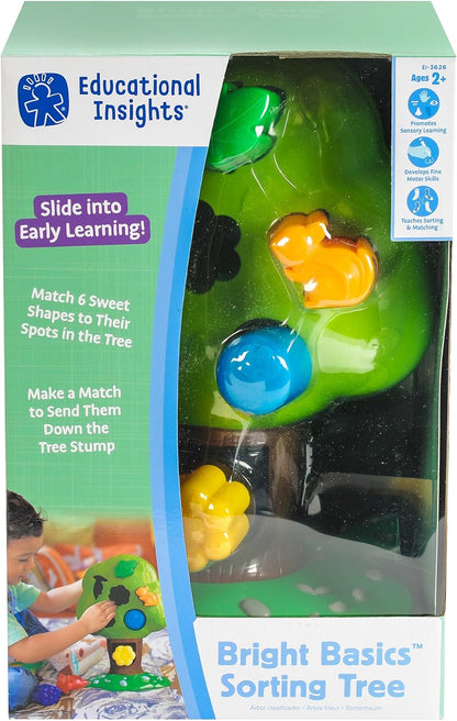 Educational Insights Bright Basics Sorting Tree, Shape Sorter, Matching Activity, Toddler Toys, Ages 2+