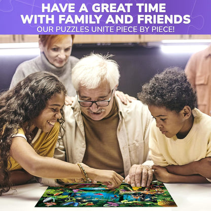 QUOKKA 100 Piece Puzzles for Kids Ages 4-6 – Floor Kids Puzzles Ages 6-8 Year Old – Toy for Learning Forest Animals for 8-10 yo – Jigsaw Toddler Game for Boy and Girl 3-5