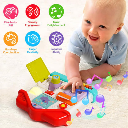 Montessori Busy Board Sensory Toys for Toddlers 1-3, Activity Music & LED Light Up Montessori Toys for 2+ Year Old, Travel Toys for 2 Year Old Boys & Girls, 2025
