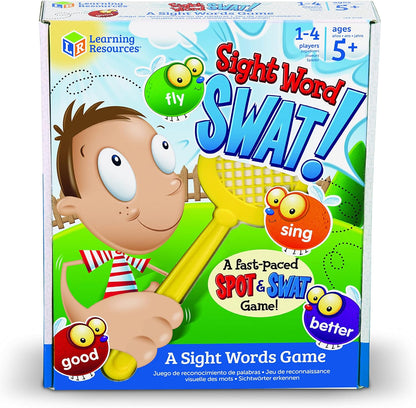 Learning Resources Sight Word Swat A Sight Words Game - Phonics Flash Cards, Board Games for Kids, Montessori Spelling , Homeschool, Classroom Must Haves, Teacher Supplies, Gifts for Boys and Girls