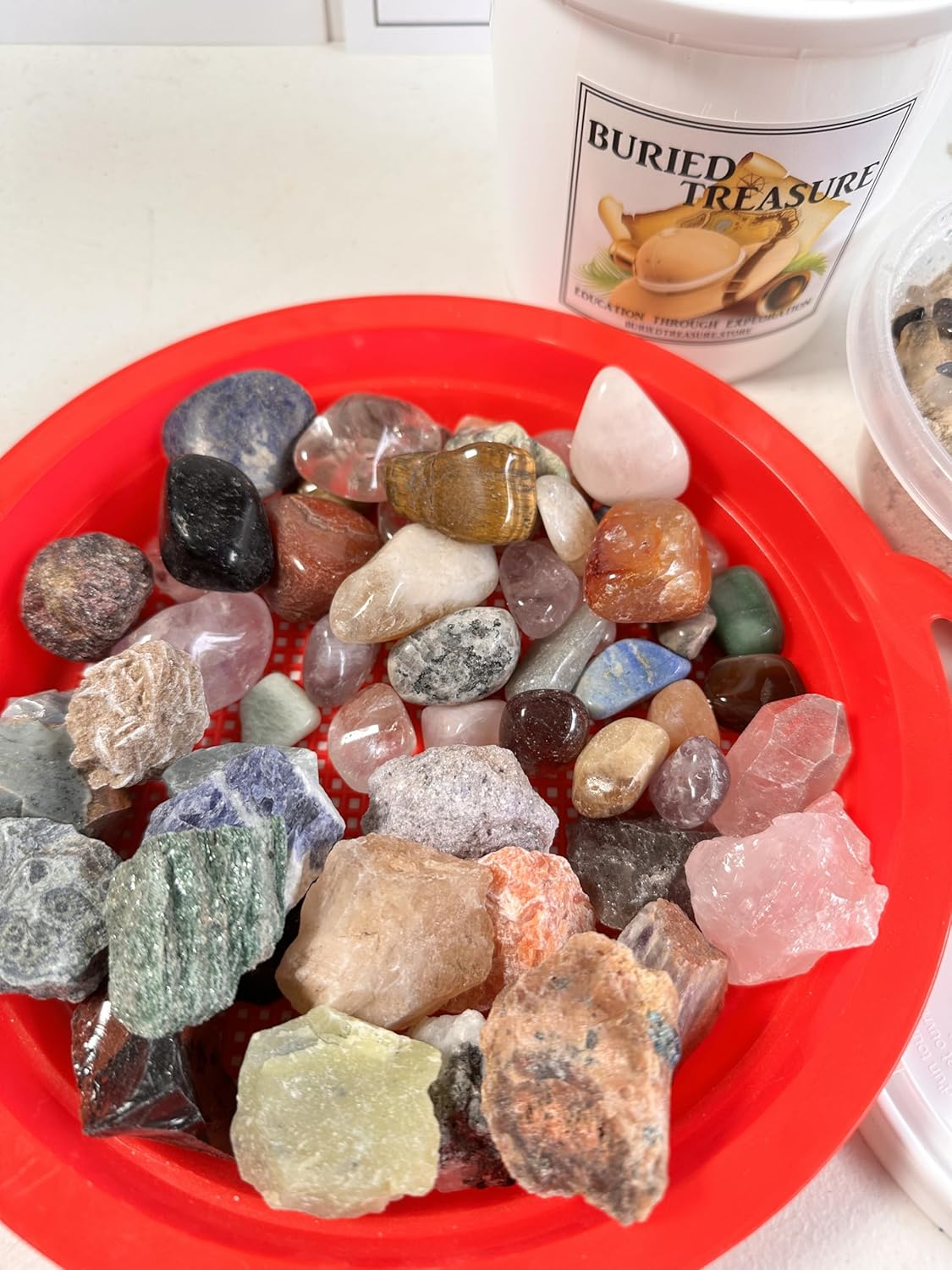 Generic Rough and Tumble Crystal Gemstone Quart Mining Bucket/Gifts for Boys and Girls/Geology