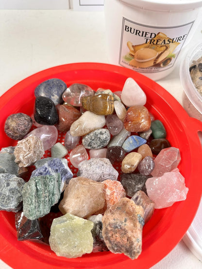 Generic Rough and Tumble Crystal Gemstone Quart Mining Bucket/Gifts for Boys and Girls/Geology