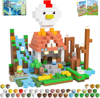 Magnetic Blocks Toys for Kids, 100 PCS Building Blocks Cubes, Stacking Magnetic Tiles Toys for Kids Toddlers Boys Girls Ages 3 4 5 6 7 8-12 Birthday Gifts Party Supplies (Underworld)