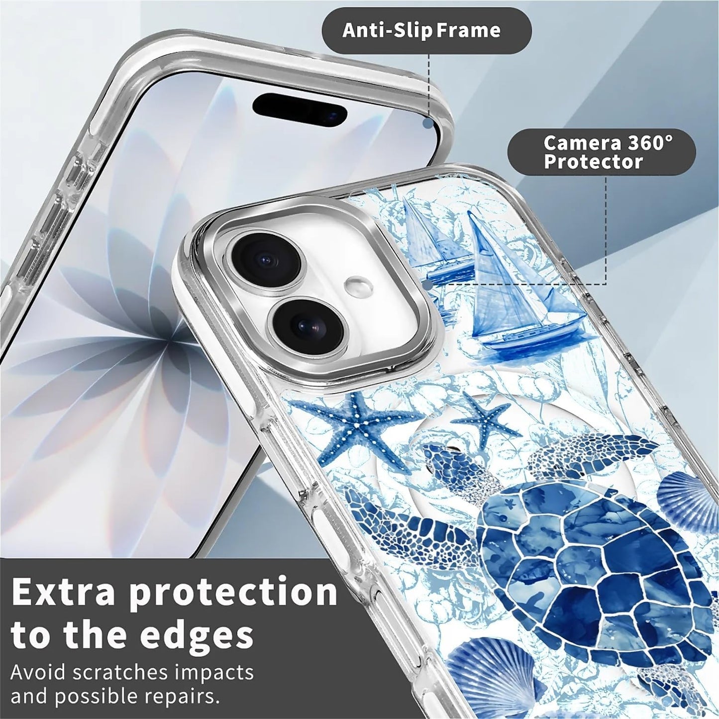 for iPhone 17 Pro Max Case [Compatible with Magsafe],Girls Women Clear Magnetic Case Silicone Shockproof Protective Cover with Pattern Colorful Motivational Letters