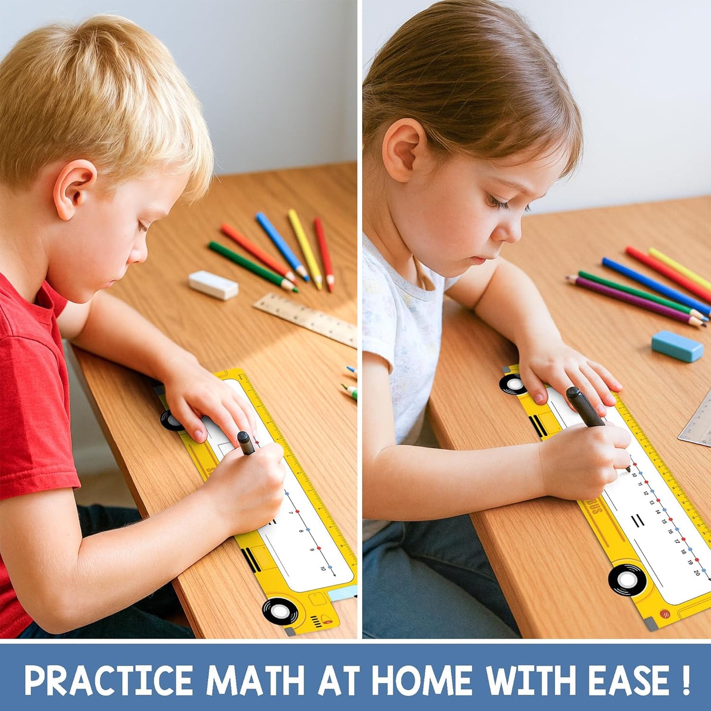 26 Pack Boho Number Line Dry Erase Boards Cards, 14"x4", Double-Sided, 0-10 on One Side & 0-20 on Other Side, Math Manipulatives for Student, Education Classroom Must Haves