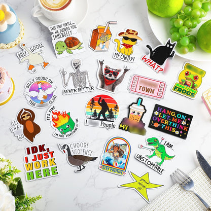 Ceenna 20 Pcs Funny Fridge Magnets Reusable Cute Animals and Words Fun Anime Refrigerator Magnets for Office Work Home Car Locker Cabinet Gifts Decorations(Classic Style)