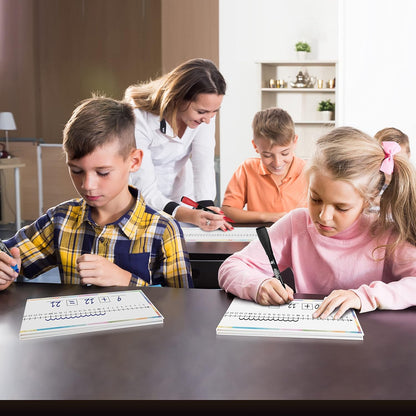 SCRIBBLEDO 0-100 Dry Erase Number Line Board for Students Double Sided 4 Feet with a Red & Black Dry Erase Marker Featuring 0-100 Number Line on One Side and Blank Line on The Reverse