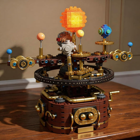 Spinning Solar System Space Building Kit, STEM Model with Rotating Planets, Sun and Astronomy Educational Toys for Kids, Outer Space Birthday Gift for Ages 6+