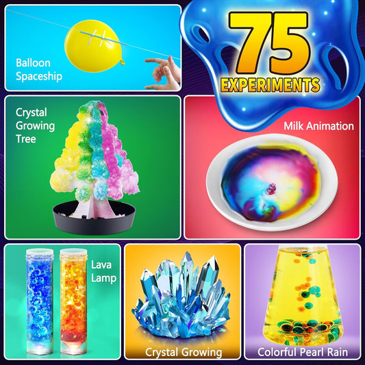 110+ Science Experiments Kits for Kids, Science Projects STEM Activies Toys Gifts for Boys & Girls, Volcano Eruption, Chemistry Set and More Scientist Educational Toys