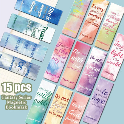 Magnetic Bookmarks - Tumwisk 24PCS Bible Bookmark Christian Bookmarks Cross Bookmark Book Magnets, Magnetic Cross Page Holders for Bibles Study, Religious Gifts for Teacher Students Book Lovers