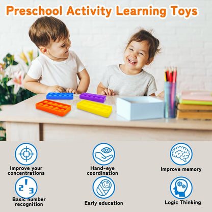 Ten Frame Popper, Math Fidget Sensory Counting Toys, Educational Toy for Kids Classroom Group Learning Activities(Pack of 12)