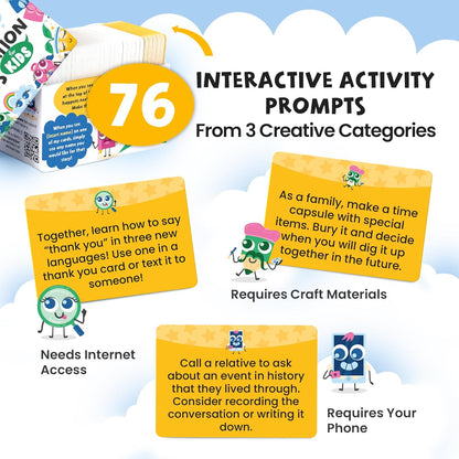 400 Silly Conversation Cards for Kids - 2.5" x 1.75" Cards with Interactive Activities and Funny Questions for Kids - Great for Hanging Out at Home, Long Road Trips, and Family Dinner Quality Time