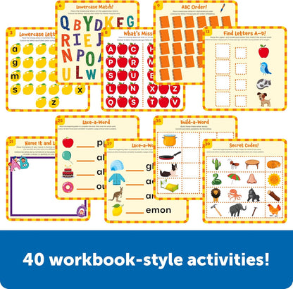 Learning Resources Skill Builders Letter Learning Kit - Alphabet Montessori Toys, Homeschool Supplies, Preschool Classroom Must Haves, Toddler Activities, Lacing Cards