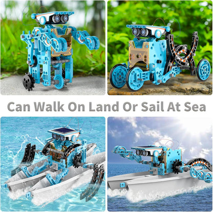Lucky Doug Solar Power Robot Building Kits Toys for Boys Girls Ages 8-13, STEM Kit Gifts for Kids 8 9 10 11 12 13 Years, DIY Educational Science Building Robotic Set Gifts for Teenagers
