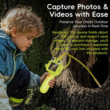 Borescope Camera Toy with Light for Kids - STEM Science Educational Toy for 4 5 6 7 8 9 10 Years Old Boys Girls Birthday Gift, Snake Scope Camera for Outdoor Camping Nature Exploration