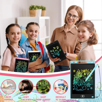 Tinlade 12 Pack LCD Writing Tablets for Kids Party Favors Games, 8.5 Inch Educational Learning Bulk Toys Gifts Erasable Doodle Boards Portable Electronic Drawing Pads for Toddlers 4-8 School Birthday